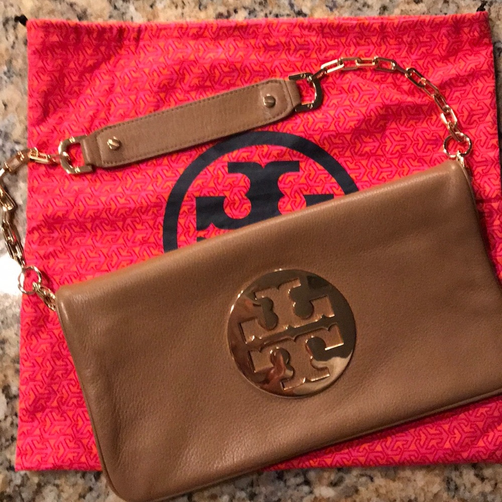 Tory Burch envelope style shoulder or clutch bag.